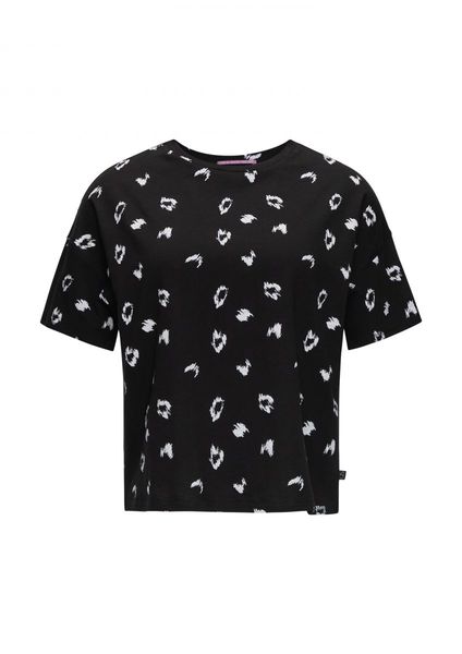 Q/S designed by T-shirt à motifs - noir (99A1)