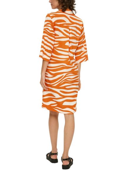 s.Oliver Red Label Langes Kleid aus Leinen-Viskose-Mix - orange (23A0)