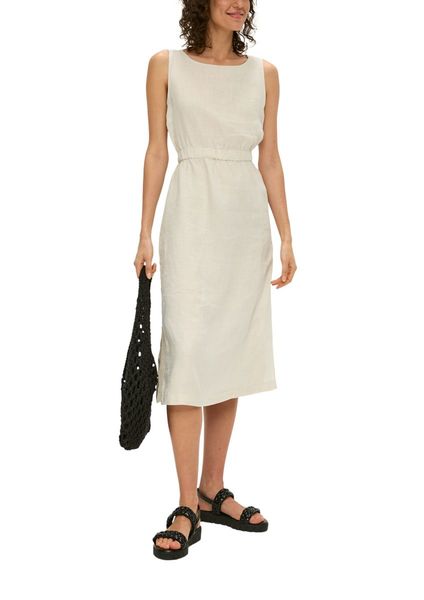 s.Oliver Red Label Linen dress with elastic waistband   - beige (8105)