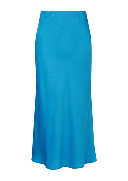 s.Oliver Black Label Midi skirt with a dobby structure - blue (6430)
