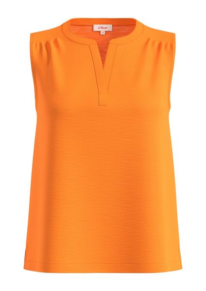 s.Oliver Red Label Sleeveless shirt with tunic neckline - orange (2310)