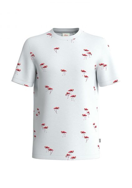 s.Oliver Red Label T-shirt with all-over print - white (01A5)