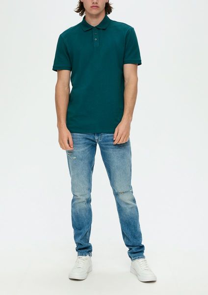 Q/S designed by Cotton polo shirt  - green/blue (6765)