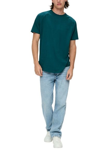 Q/S designed by T-shirt classique en pur coton - bleu (6765)