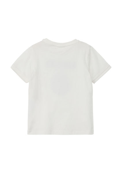 s.Oliver Red Label T-shirt with reversible sequins  - white (0210)