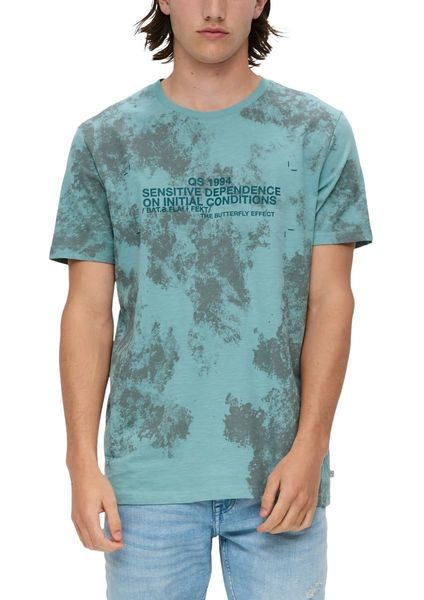Q/S designed by T-Shirt mit All-over-Print  - grau/blau (61D0)