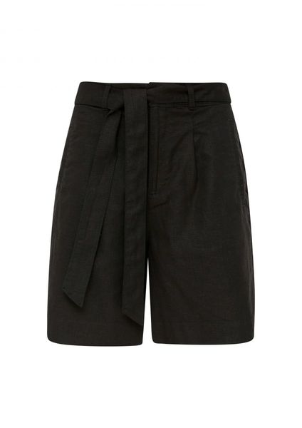 s.Oliver Red Label Relaxed: Shorts made from a linen blend - black (9999)
