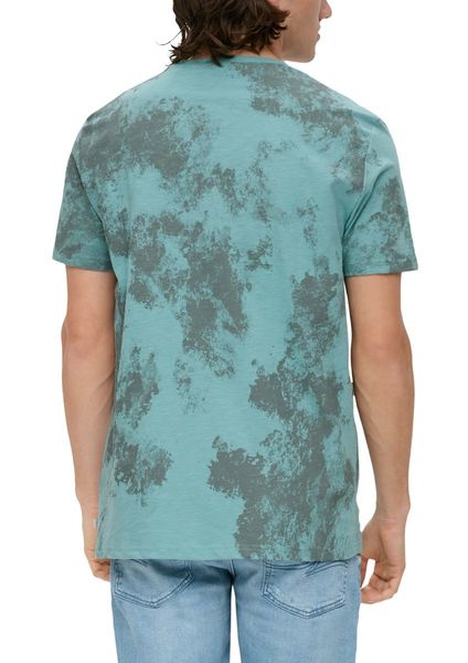 Q/S designed by T-Shirt mit All-over-Print  - grau/blau (61D0)