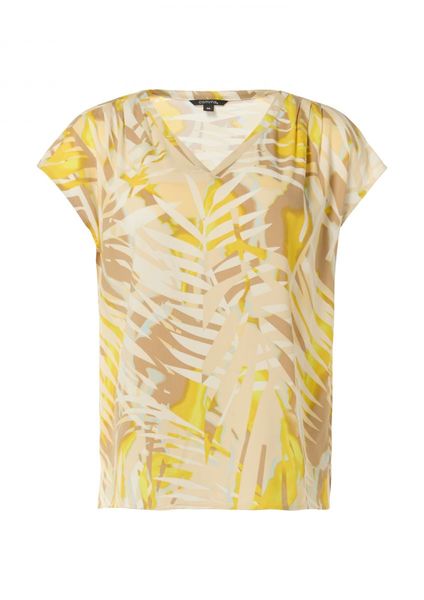 comma Blouse shirt with all-over print - yellow (12A9)