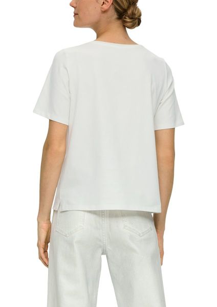 s.Oliver Black Label T-Shirt aus Baumwollstretch  - weiß (02D0)