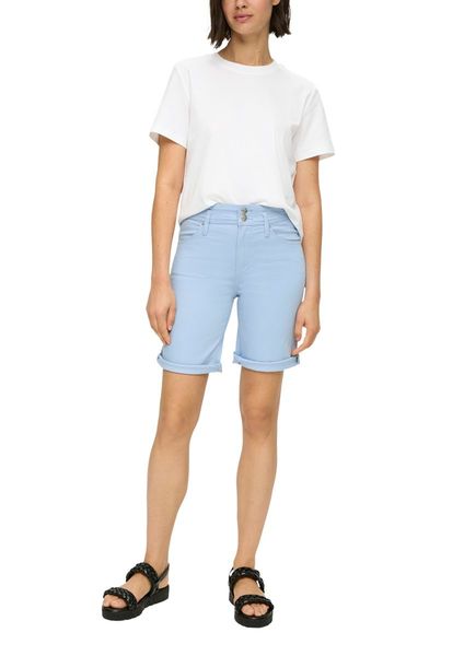 s.Oliver Red Label Slim Fit: Jeans-Bermuda Betsy - blau (55Z8)