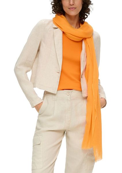 s.Oliver Red Label Plain-colored scarf made of lightweight polyester - orange (2310)
