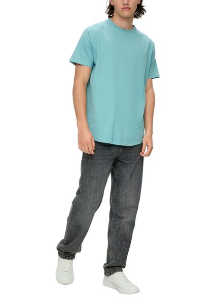 Q/S designed by Klassisches T-Shirt aus reiner Baumwolle - blau (6134)