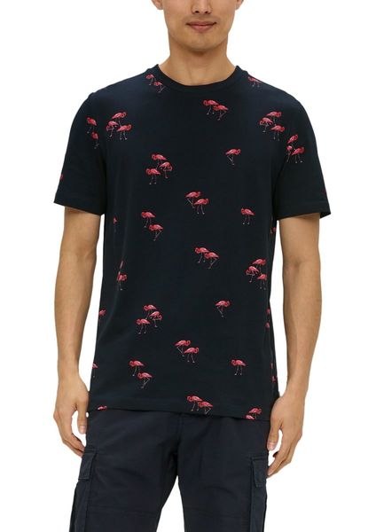 s.Oliver Red Label T-shirt avec imprimé intégral - bleu (59A5)