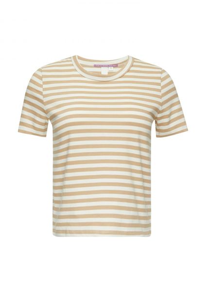 Q/S designed by T-shirt à motif rayé - beige (83G0)