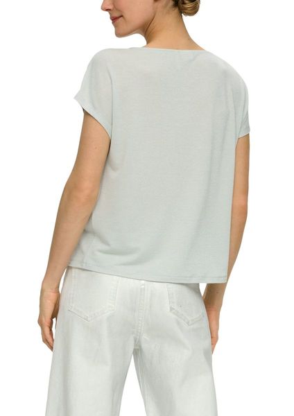 s.Oliver Black Label T-shirt en mélange de viscose  - blanc/gris (02X1)