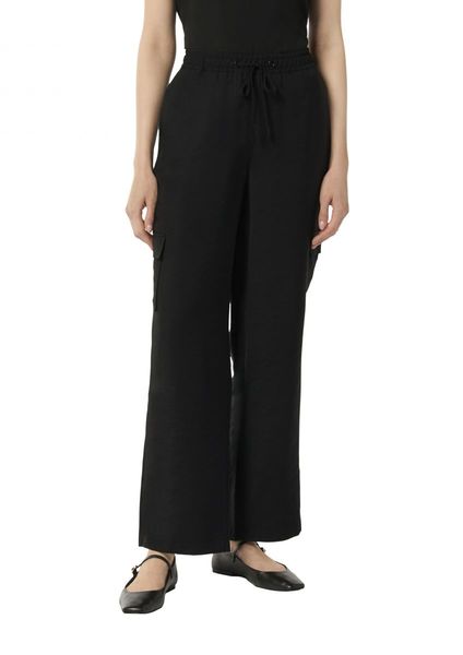 comma Wide-leg trousers with cargo pockets - black (9999)