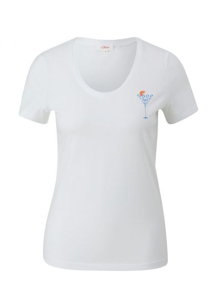 s.Oliver Red Label T-shirt slim fit   - blanc (01D1)