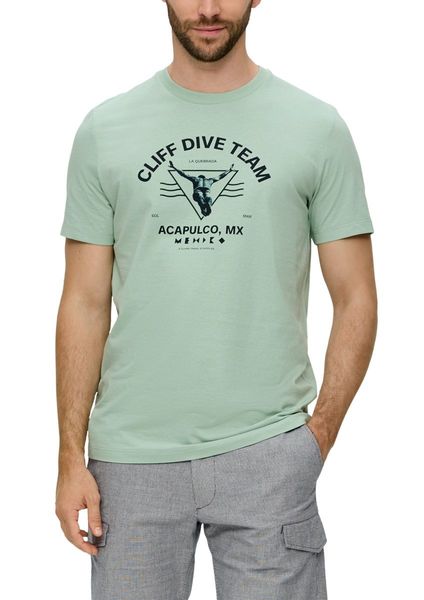 s.Oliver Red Label T-shirt avec imprimé sur le devant - bleu (60D1)