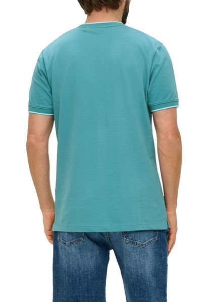 s.Oliver Red Label Polo shirt with a Henley neckline   - blue (6565)