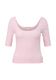 Q/S designed by Ribbed shirt with a deep round neckline  - pink (4103)