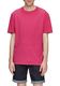 Q/S designed by T-shirt with ribbed trim - pink (4465)