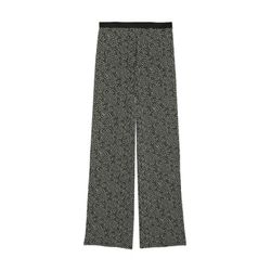 Marc O'Polo Wide jersey trousers - black/green (D51)