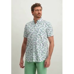 State of Art Regular fit: short sleeve shirt - white/green (1134)
