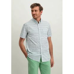 State of Art Regular fit: chemise à manches courtes - blanc/vert/bleu (1134)