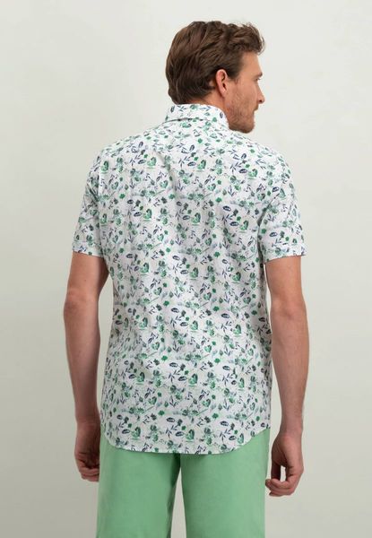 State of Art Regular Fit: chemise à manches courtes - blanc/vert (1134)