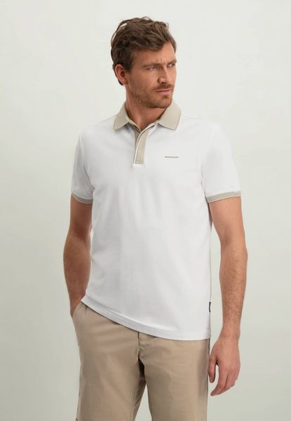 State of Art Regular Fit: Polo - white/beige (1100)