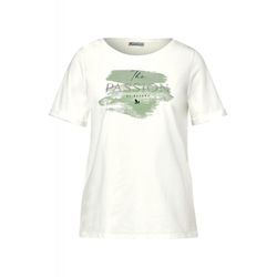 Street One T-shirt with foil print - white (30108)