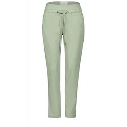 Street One Loose-fitting travel pants - green (15816)