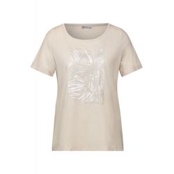 Street One T-Shirt mit Folienprint - beige (35437)