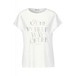 Street One T-shirt with glitter wording - white (30000)