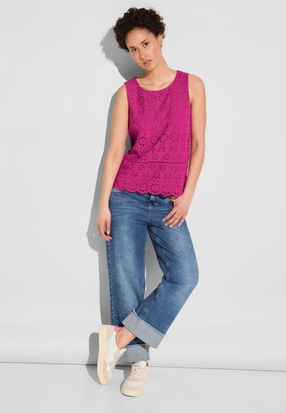 Street One Top with embroidery - pink (15755)