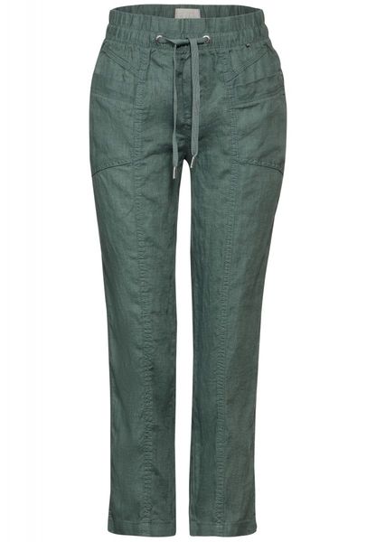 Street One Jogg pants Linen pants - green (14518)