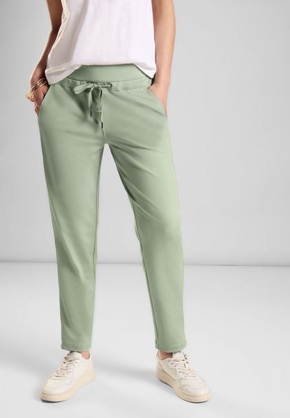 Street One Loose-fitting travel pants - green (15816)