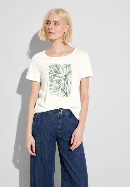 Street One T-Shirt mit Folienprint - weiß (30108)