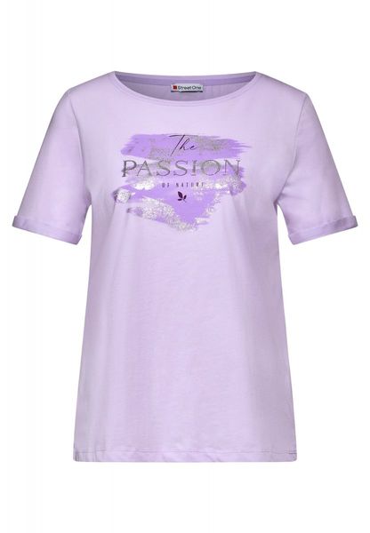 Street One T-shirt avec imprimé métallisé - violet (35551)
