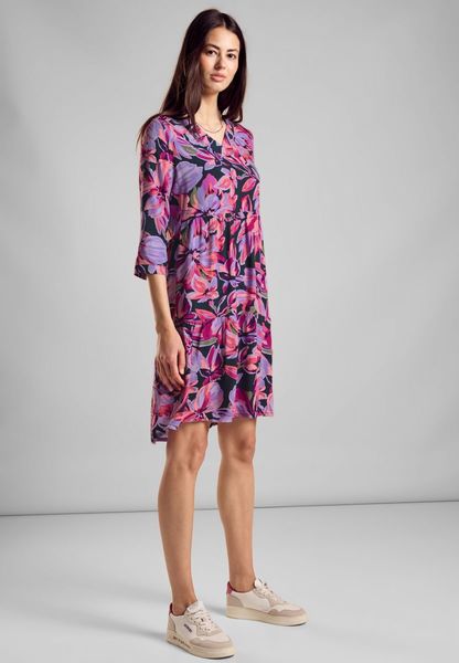Street One Tunic dress with print - pink (35755)