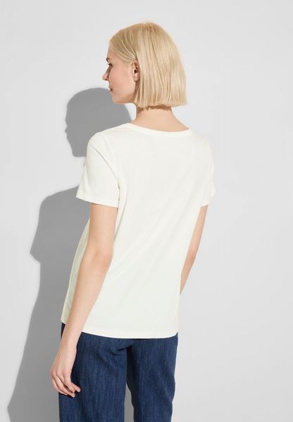 Street One T-shirt avec impression à chaud - blanc (30108)