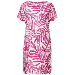 Cecil Linen mix print dress - pink (35369)