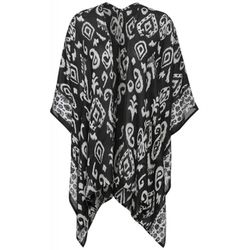 Cecil Summer cape with print - black (30001)