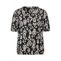 Cecil Blouse with ornament pattern - black (30001)