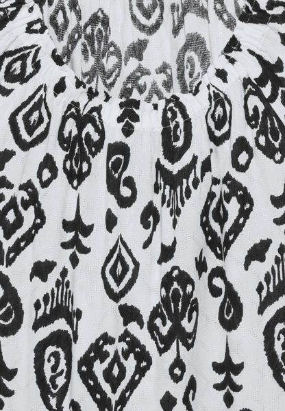 Cecil Printed Dobby Carmen Blouse - white/black (33474)