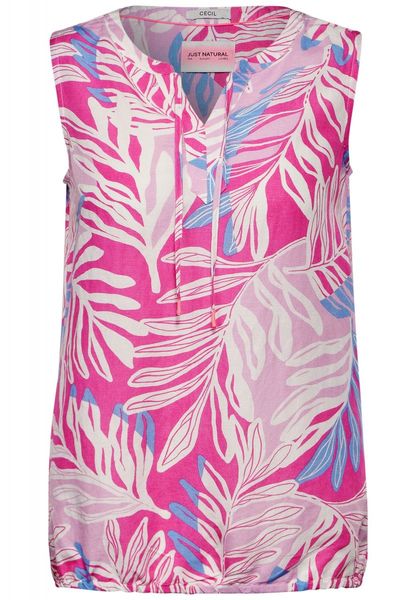 Cecil Linen mix blouse top - pink (35369)