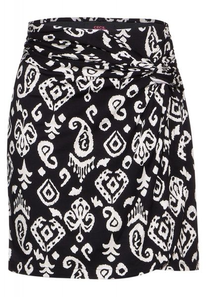 Cecil Print trouser skirt - white/black (30001)