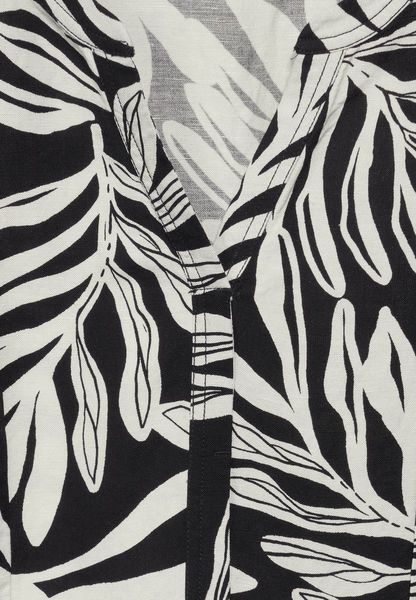 Cecil Linen mix print dress - black (30001)