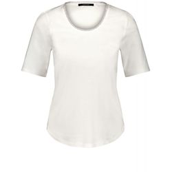Taifun Basic T-Shirt - beige/white (09700)